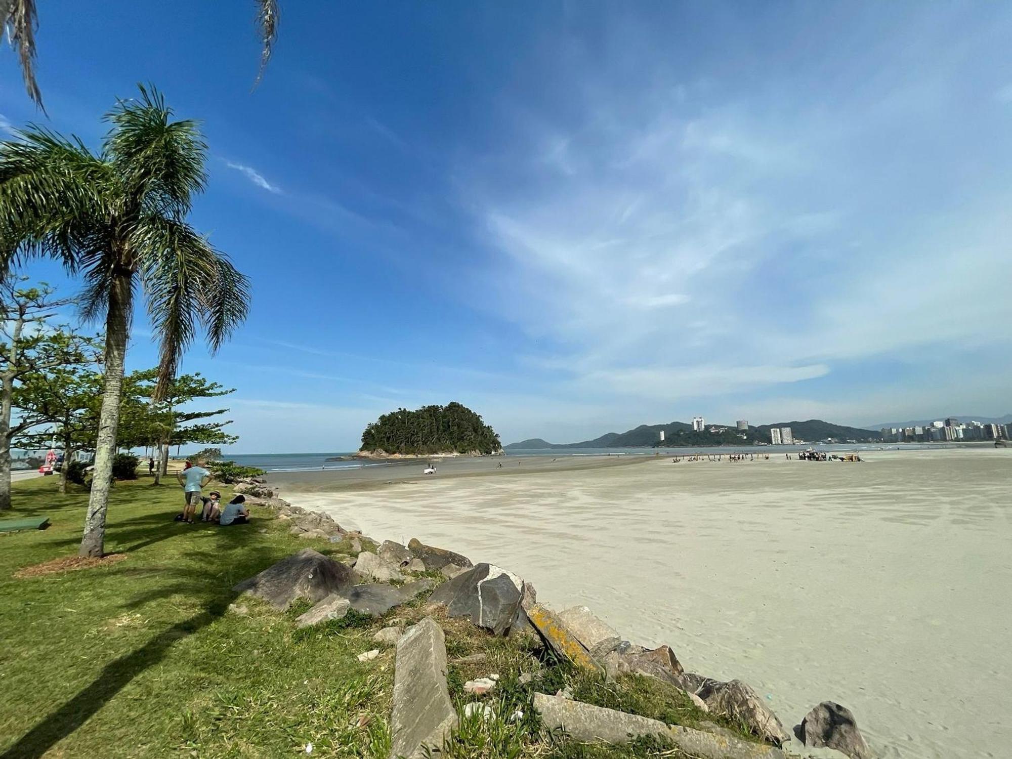 Apartamento Pe Na Areia Melhor Vista Mar De Santos Dış mekan fotoğraf